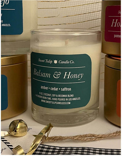 Balsam & Honey | Glass - Sweet Tulip Candle Co.