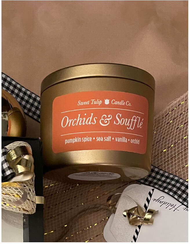 Orchids & Soufflé| Tin - Sweet Tulip Candle Co.
