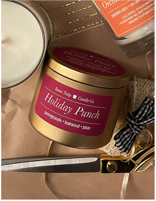 Holiday Punch | Tin - Sweet Tulip Candle Co.