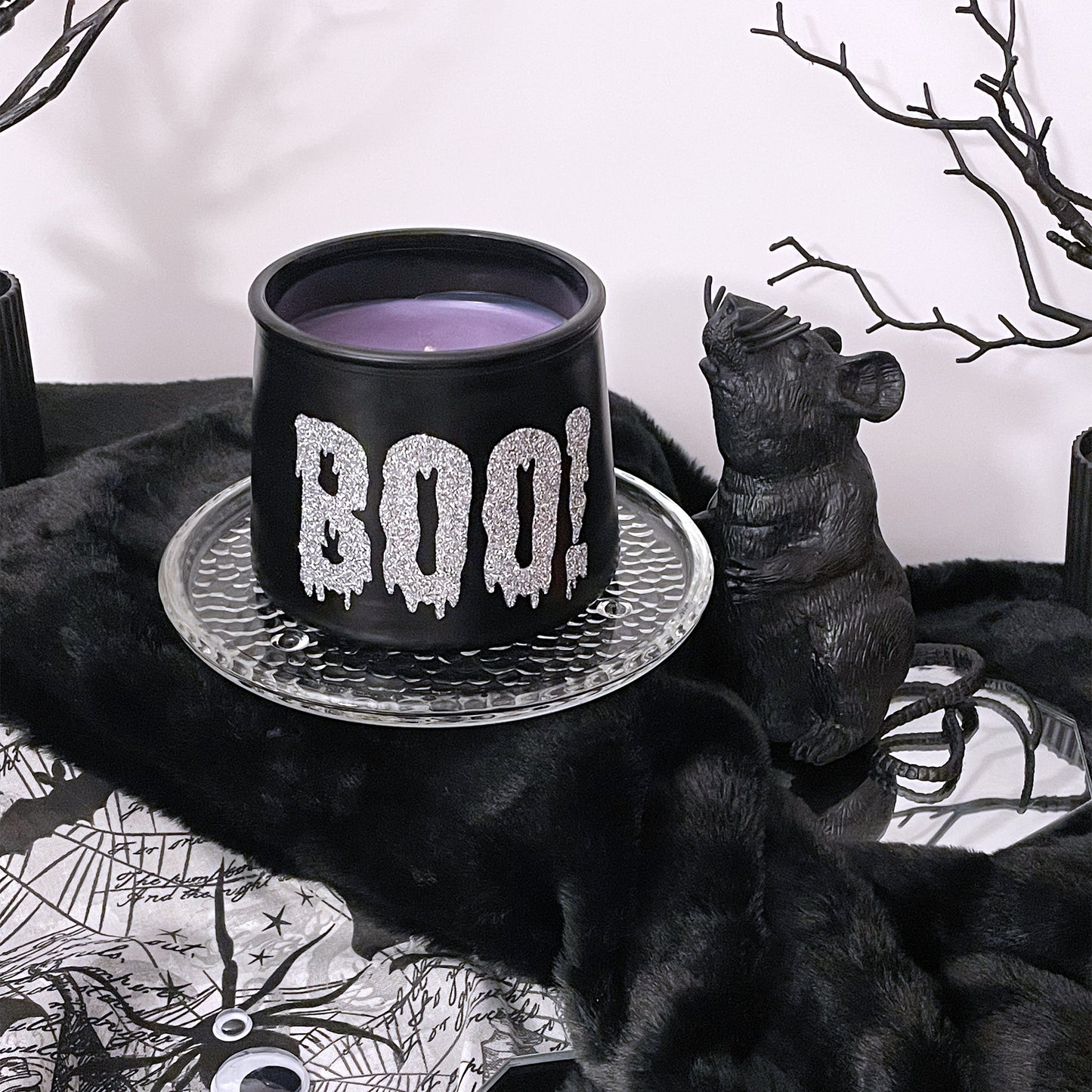 Boo! Lavender Coconut Cauldron Candle 11oz - Sweet Tulip Candle Co.