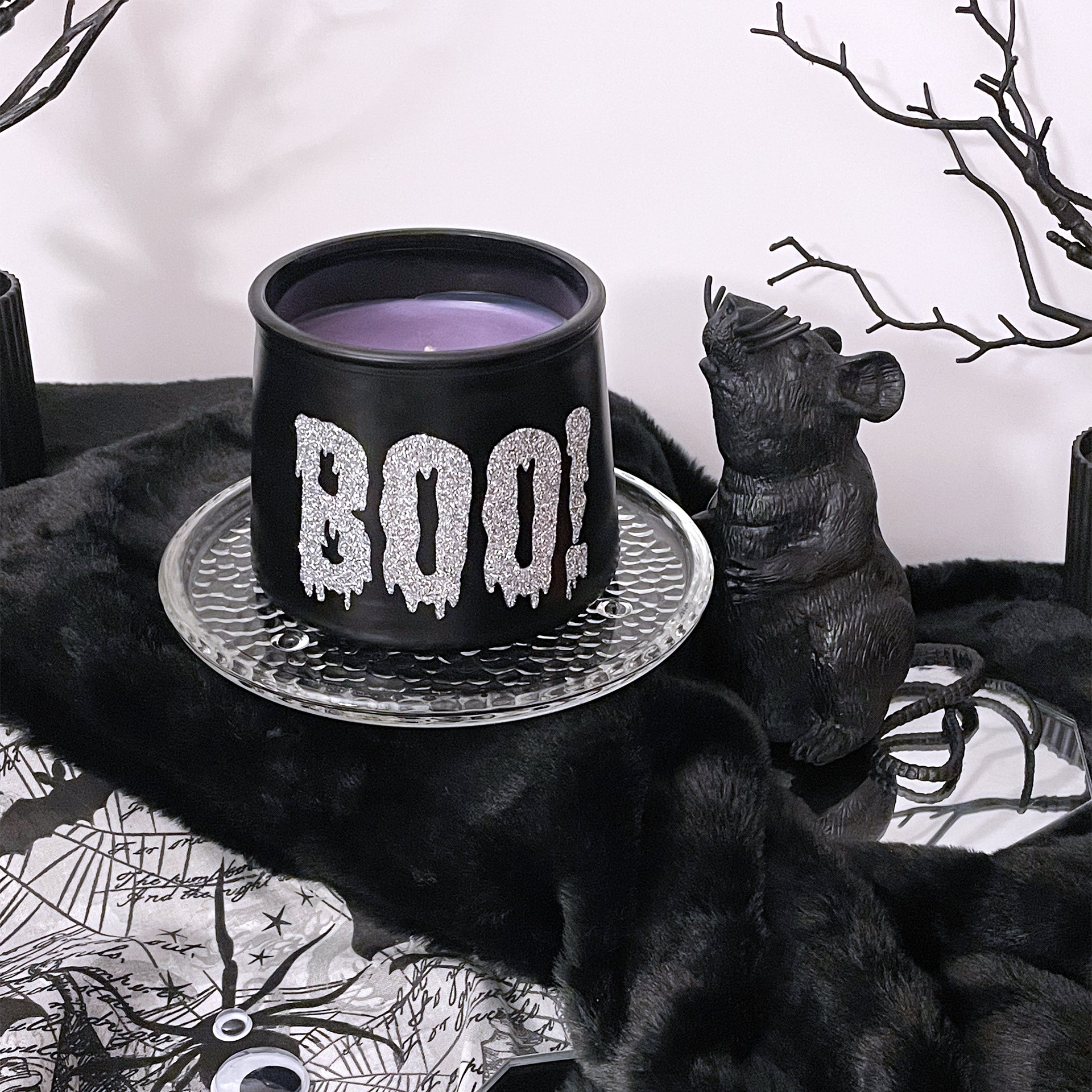 Boo! Lavender Coconut Cauldron Candle 11oz - Sweet Tulip Candle Co.