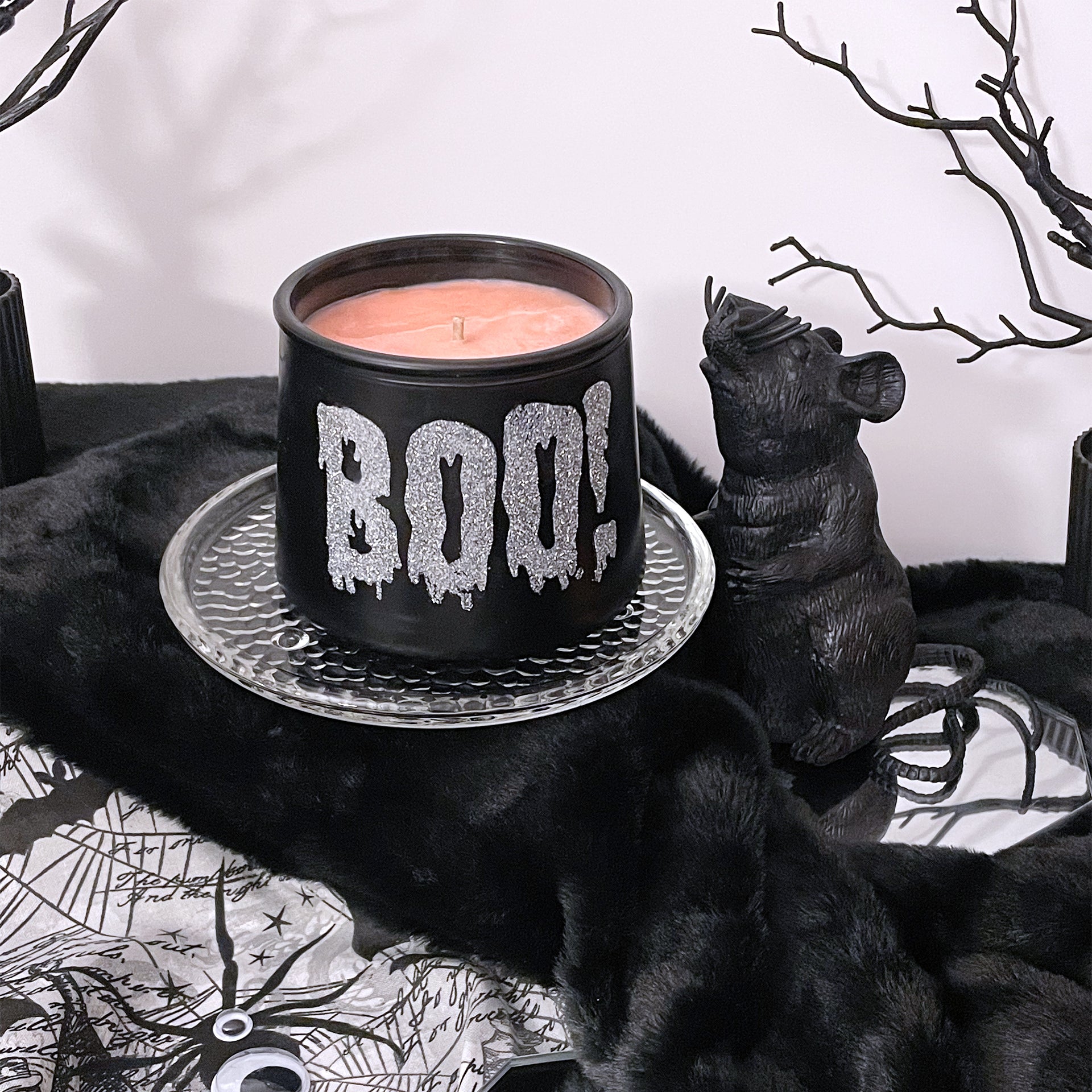 Boo! Pumpkin Sugar & Spice Cauldron Candle 11oz - Sweet Tulip Candle Co.