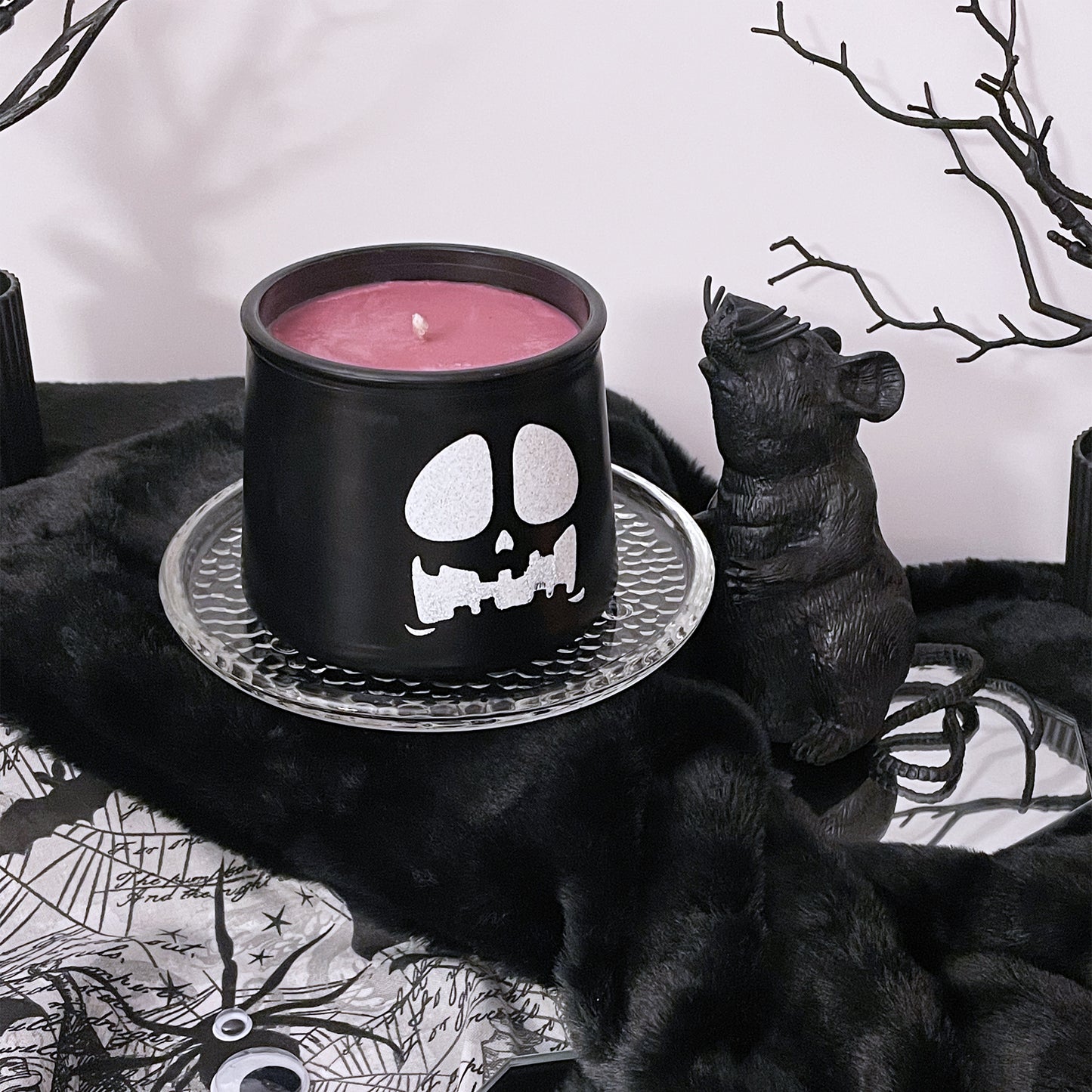 Espooooooki Scarlet Pomegranate Cauldron Candle - Sweet Tulip Candle Co.