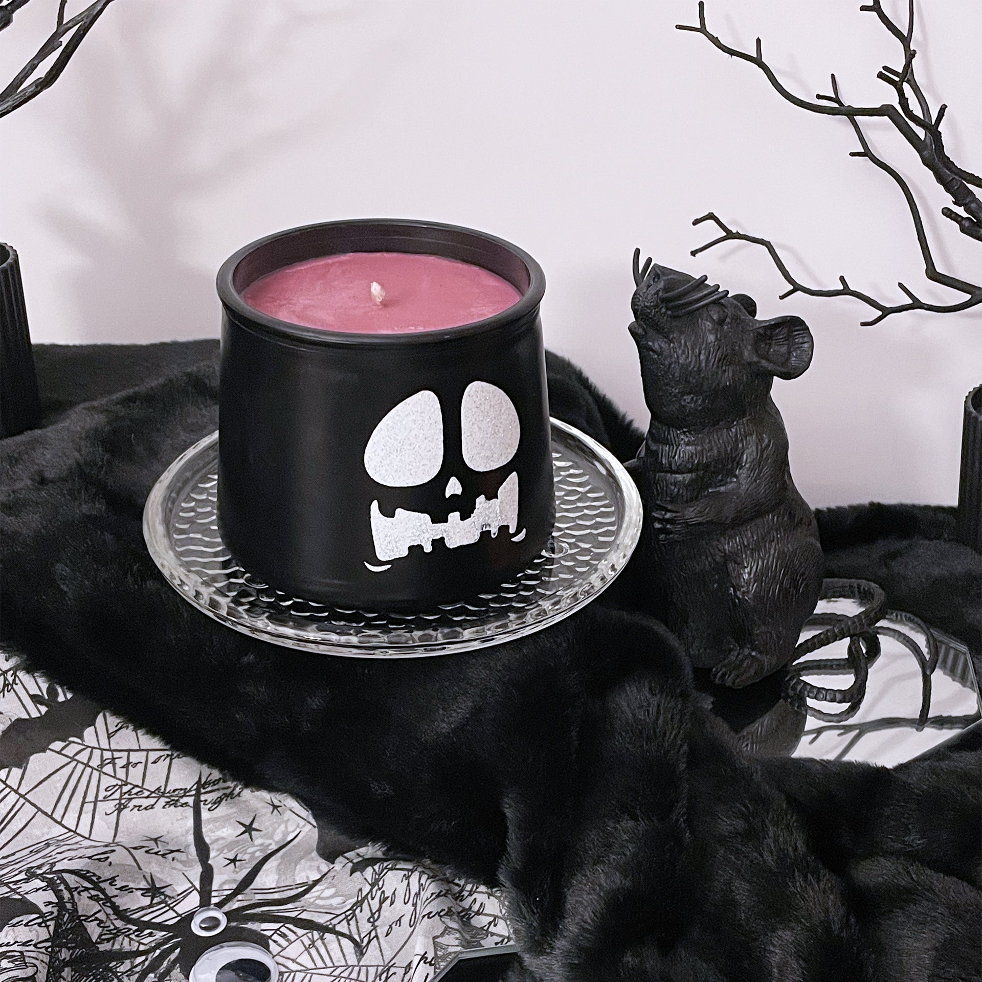 Espooooooki Scarlet Pomegranate Cauldron Candle - Sweet Tulip Candle Co.