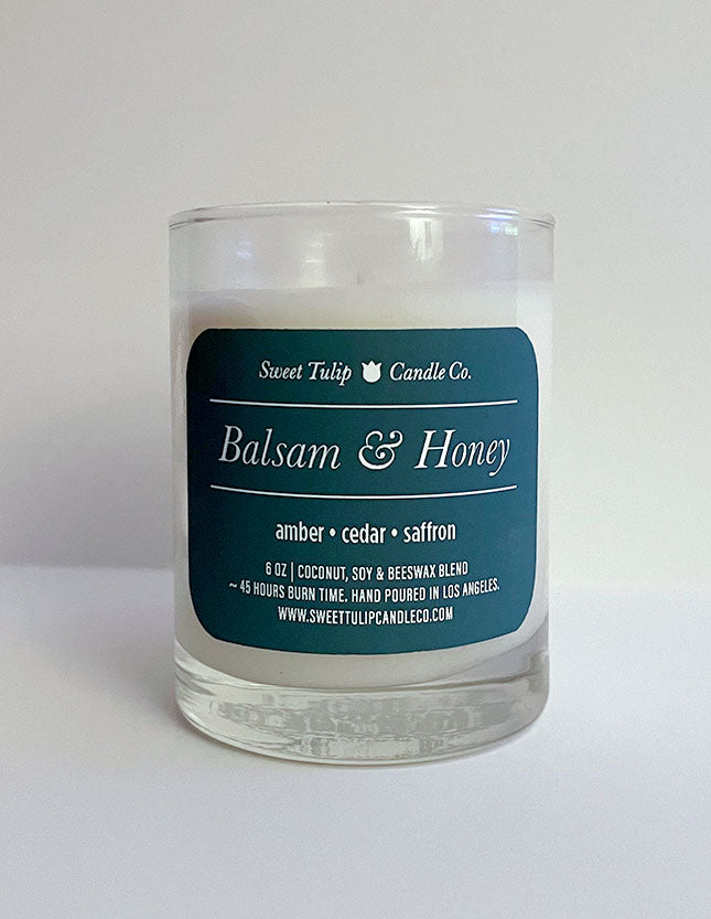 Balsam & Honey | Glass - Sweet Tulip Candle Co.
