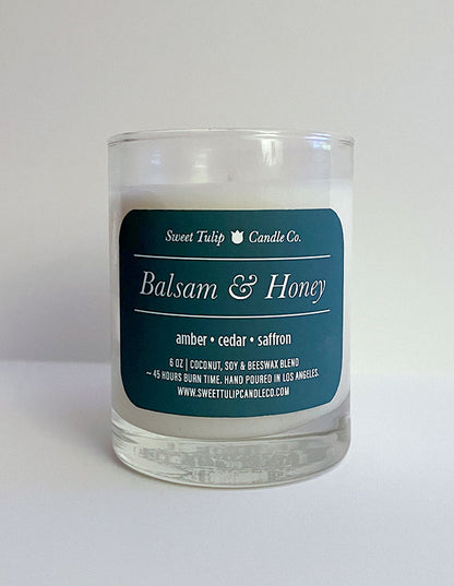 Balsam & Honey | Glass - Sweet Tulip Candle Co.