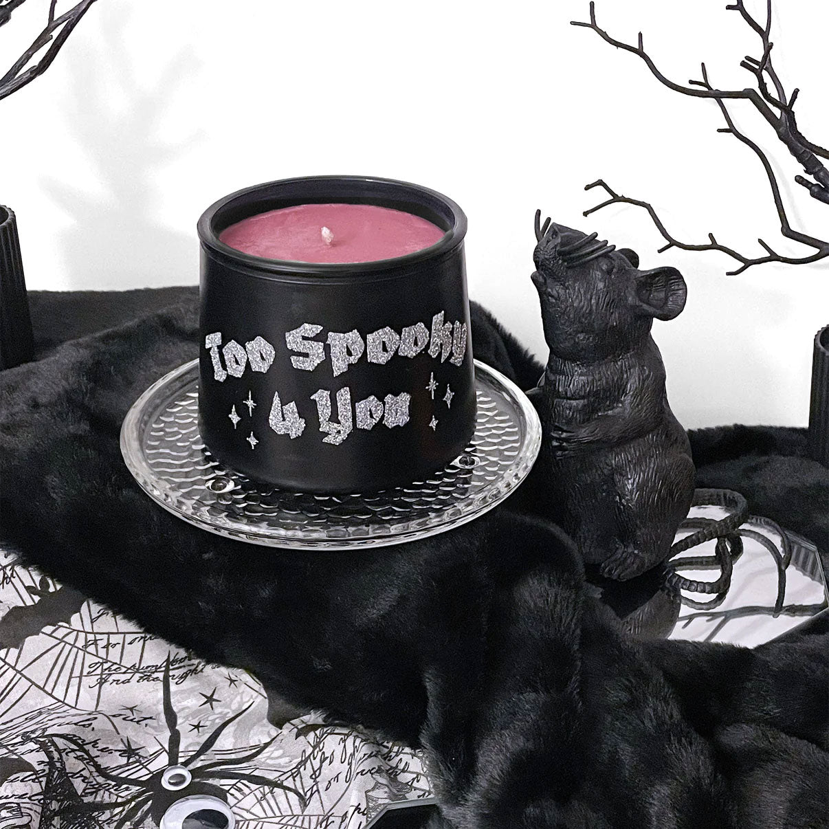 Too Spooky 4 You Scarlet Pomegranate Cauldron Candle 11oz - Sweet Tulip Candle Co.