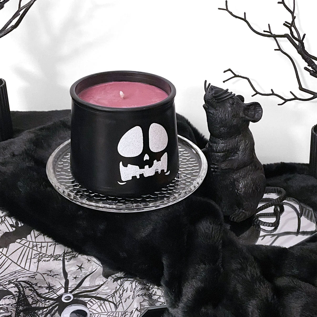 Too Spooky 4 You Scarlet Pomegranate Cauldron Candle 11oz - Sweet Tulip Candle Co.